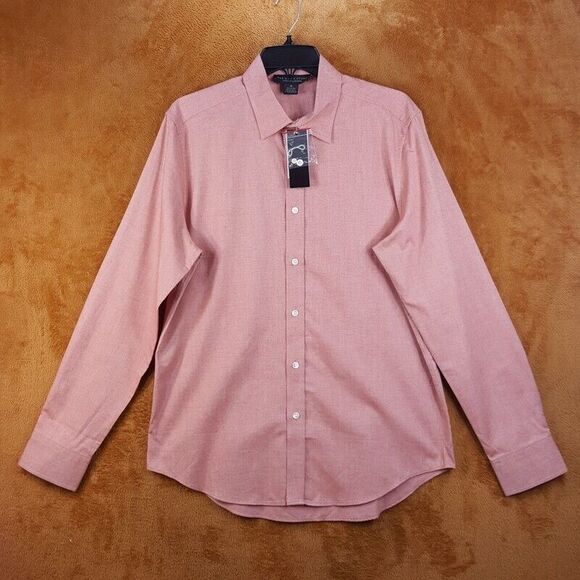 BLOOMINGDALES Shirt Mens Medium Brick Button Up Regular Fit Casual Workwear - Picture 1 of 7